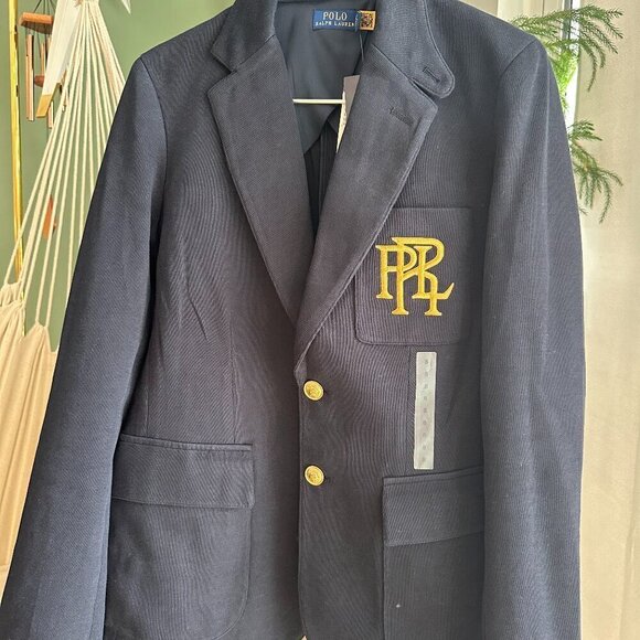 NEW! NWT! Ralph Lauren Embroidered Logo Blazer -Navy -Women -Limited size - Picture 5 of 6